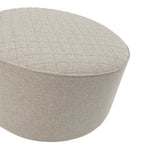 Puff rotondo in tessuto White and Beige - OrchideaMilano1981