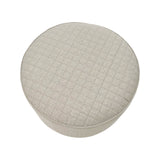 Puff rotondo in tessuto White and Beige - OrchideaMilano1981