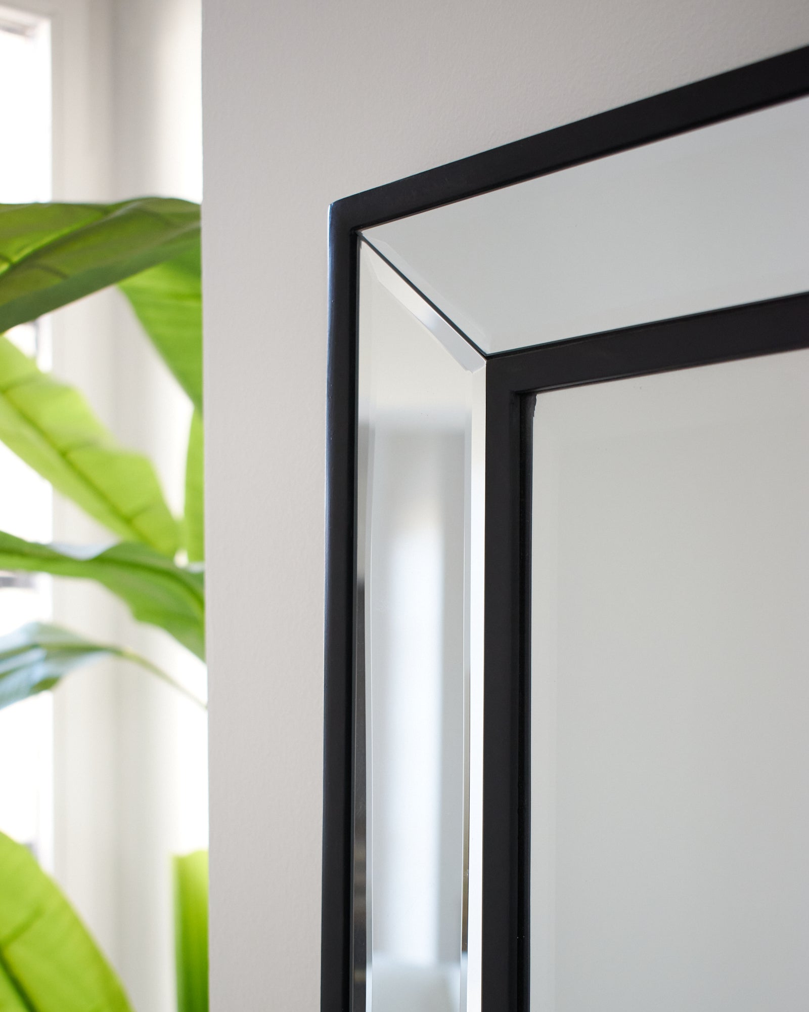 Specchiera con cornice in specchio e legno a figura intera Living Style Edge - OrchideaMilano1981