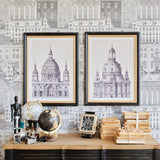 Stampe con cornice in legno Architectural set da 2 - OrchideaMilano1981