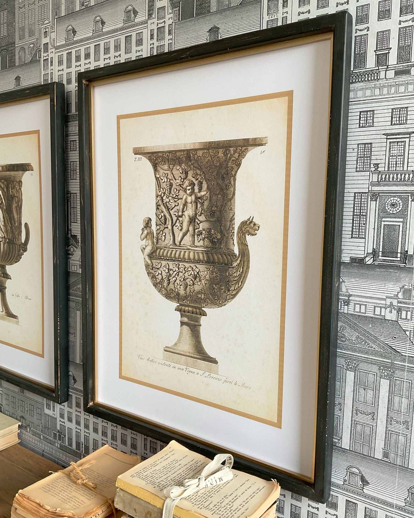 Stampe con cornice in legno Architectural set di 4 - OrchideaMilano1981