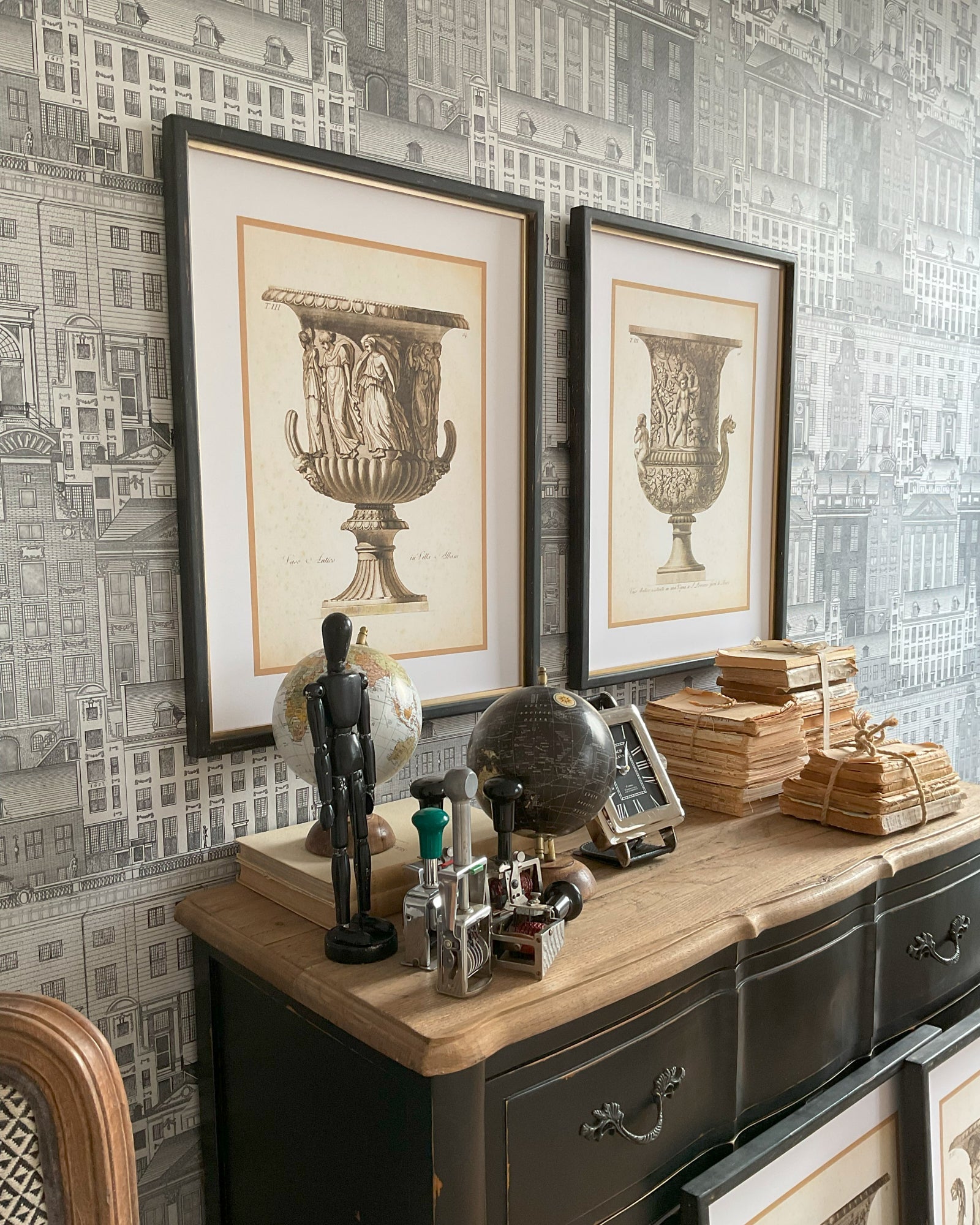 Stampe con cornice in legno Architectural set di 4 - OrchideaMilano1981