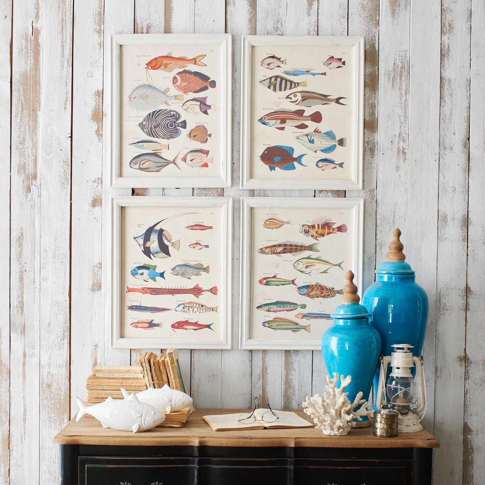 Stampe con cornice in legno Coastal Mood set da 4 - OrchideaMilano1981