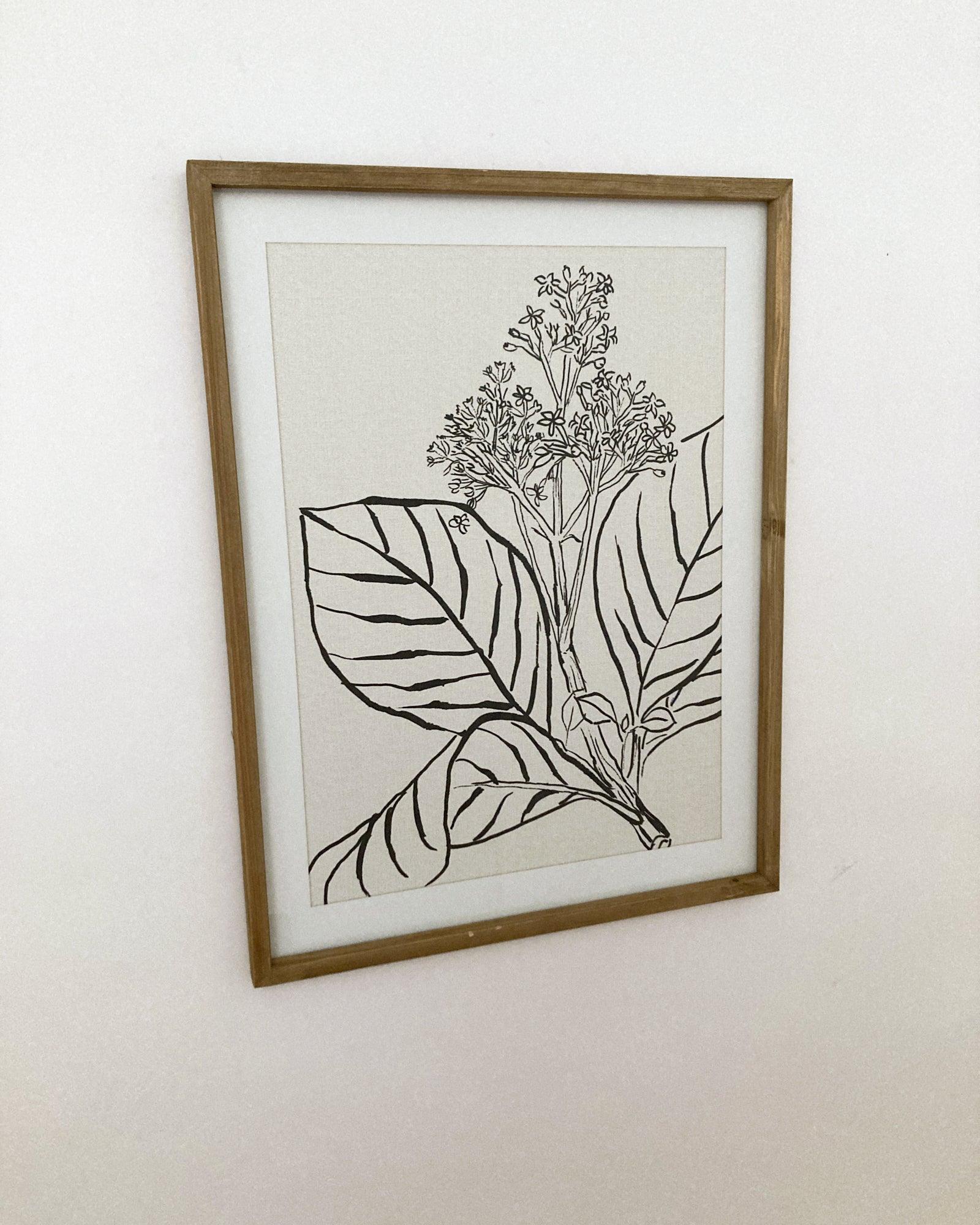 Stampe con cornice in legno Drawings set da 4 - OrchideaMilano1981