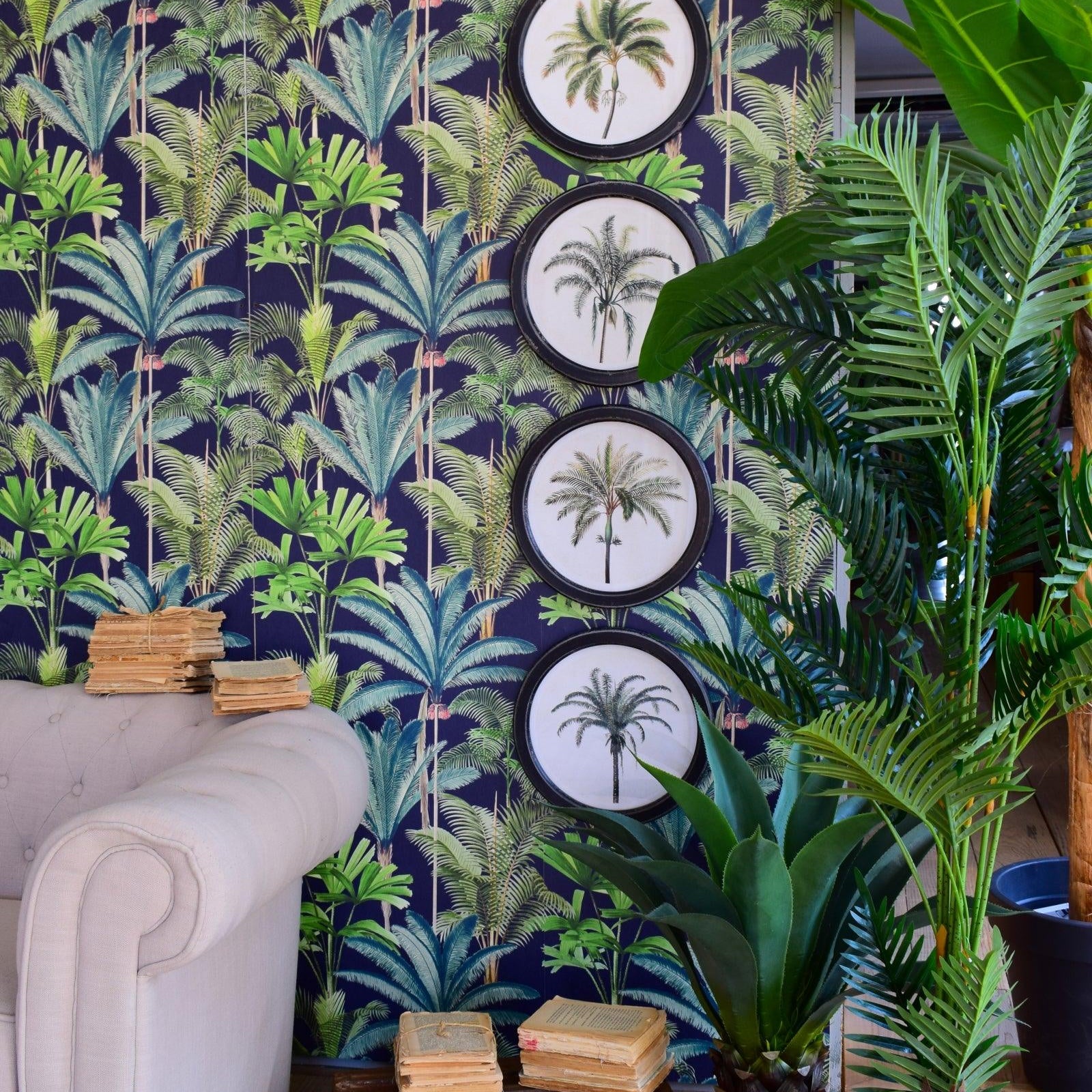 Stampe con cornice in legno Palm Tree set da 4 - OrchideaMilano1981