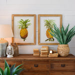 Stampe con cornice in legno Pineapple set da 2 - OrchideaMilano1981