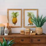 Stampe con cornice in legno Pineapple set da 2 - OrchideaMilano1981