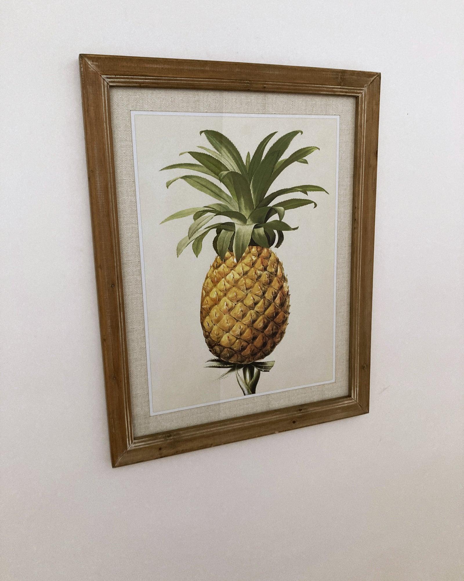 Stampe con cornice in legno Pineapple set da 2 - OrchideaMilano1981