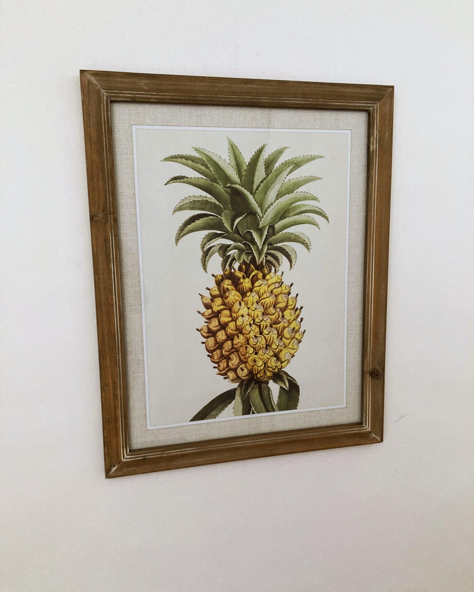 Stampe con cornice in legno Pineapple set da 2 - OrchideaMilano1981