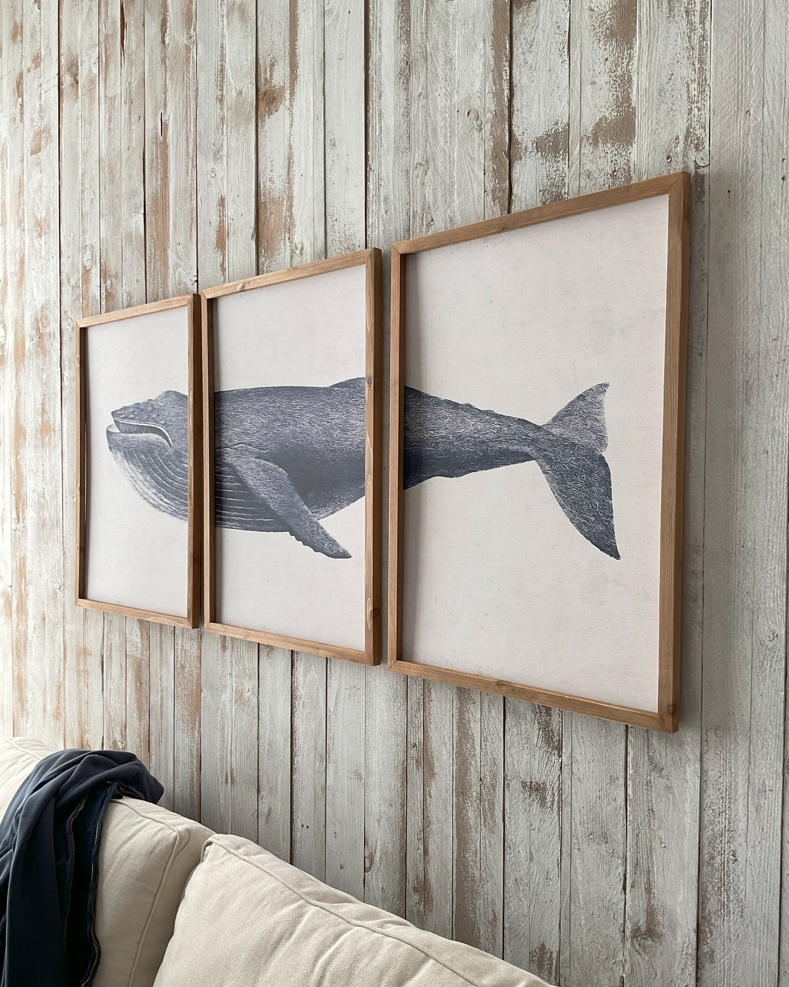 Stampe con cornice in legno Whale set da 3 - OrchideaMilano1981