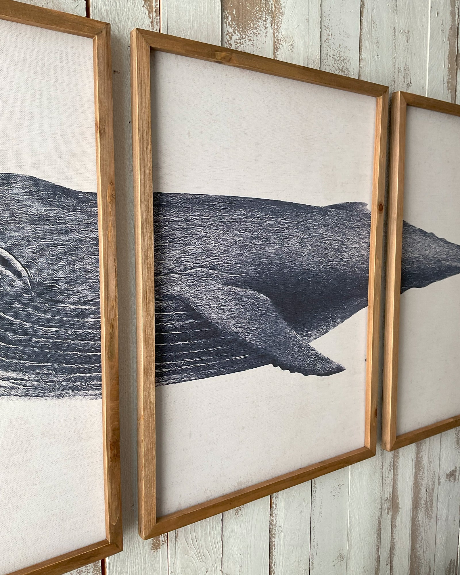 Stampe con cornice in legno Whale set da 3 - OrchideaMilano1981