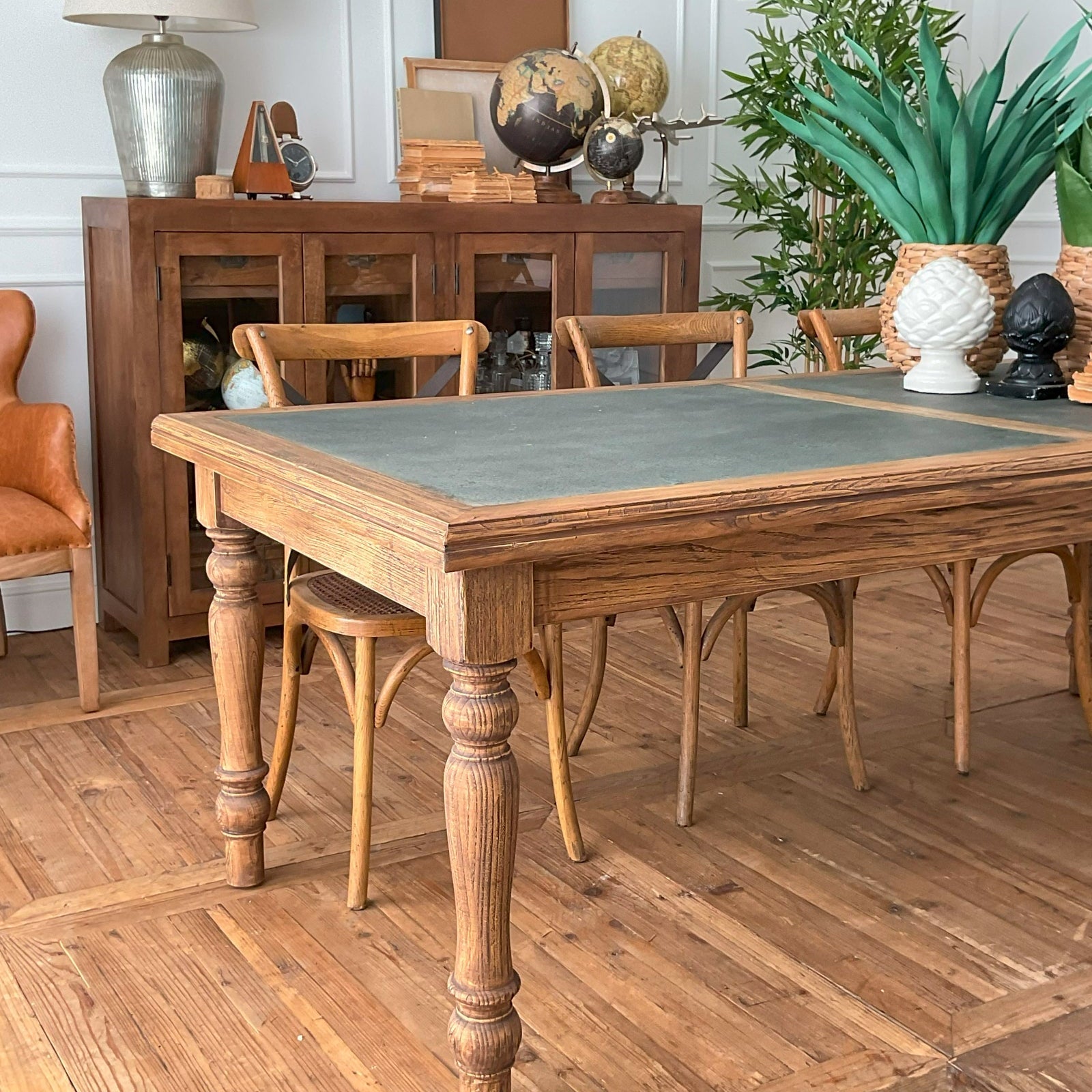 Tavolo in legno massello con top in zinco Convivium 220 cm - OrchideaMilano1981