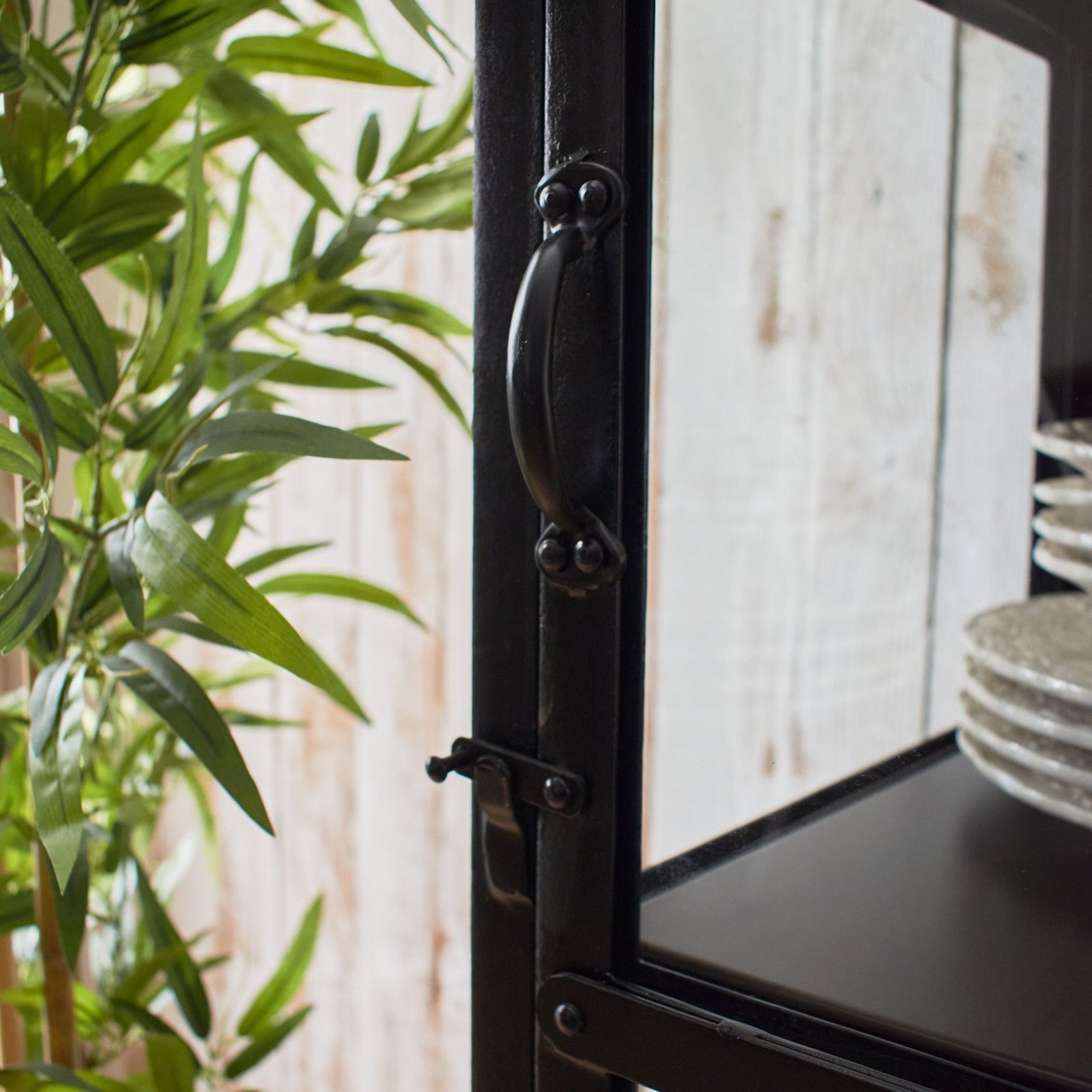 Vetrina industriale in ferro e vetro Antique Black - OrchideaMilano1981