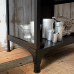 Vetrina industriale in ferro e vetro Antique Black - OrchideaMilano1981