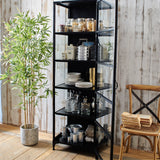 Vetrina industriale in ferro e vetro Antique Black - OrchideaMilano1981