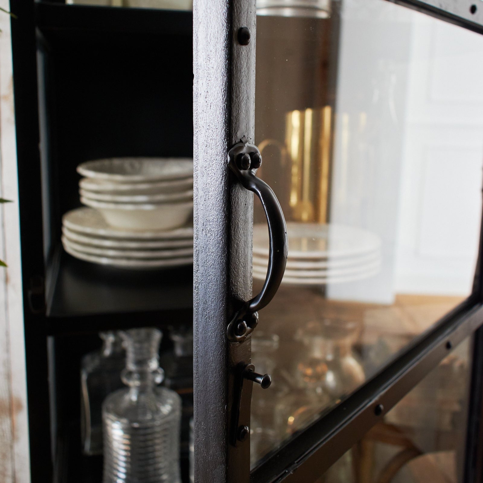 Vetrina industriale in ferro e vetro Antique Black - OrchideaMilano1981