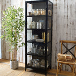 Vetrina industriale in ferro e vetro Antique Black - OrchideaMilano1981