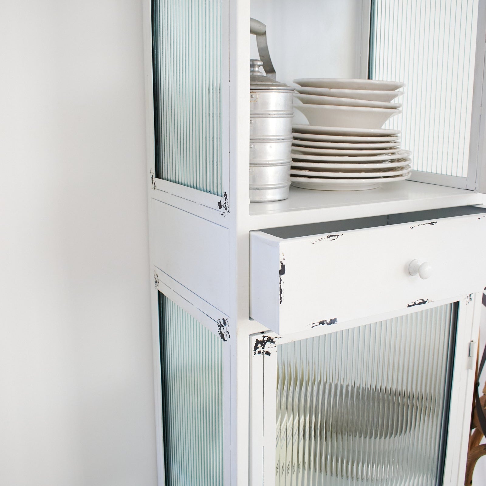 Vetrina in ferro e vetro Antique White 51 cm - OrchideaMilano1981